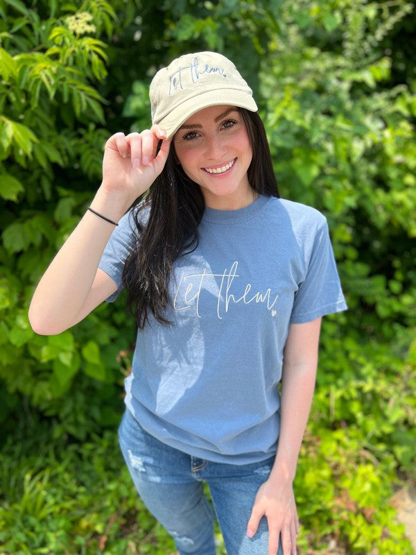 Let Them Embroidered Tee PLUS