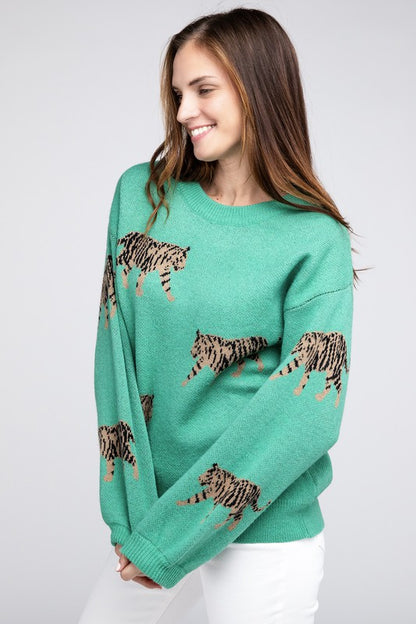 Tiger Pattern Sweater * MORE COLORS*