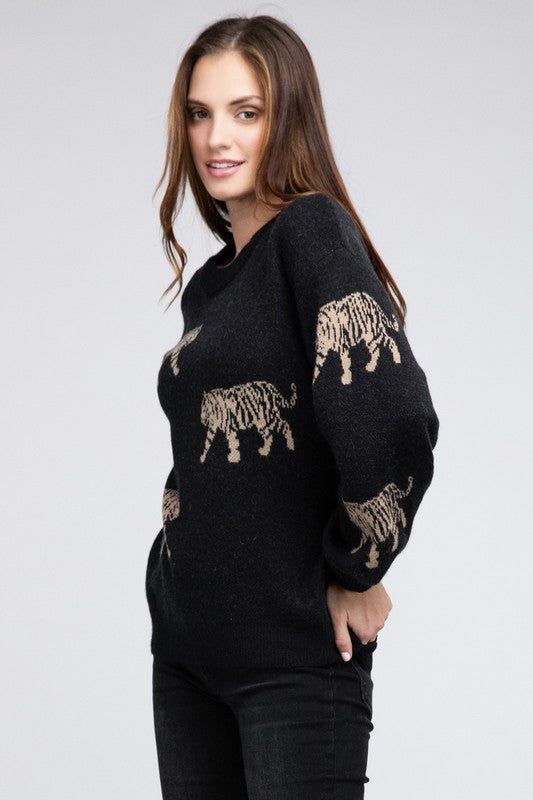 Tiger Pattern Sweater * MORE COLORS*
