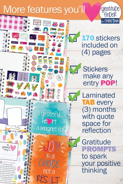 Faith-Based Gratitude Journal w Stickers 52-Week